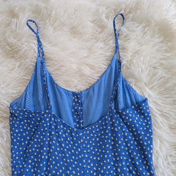 Rollas Brand Blue Tulips Button-Down Dress, XS - Picture 5 of 10